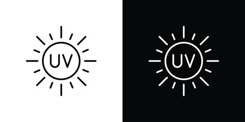 Fototapeta premium UV icon art Illustrations. premium line icons