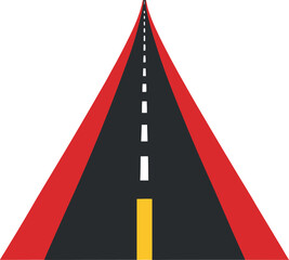 Triangular highway road vector
