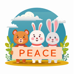 Naklejka premium Tiere wollen leben – Tierschutzmotiv