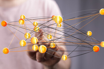 Abstract image of a complex network, ideal for technology,  connectivity, and data concepts.