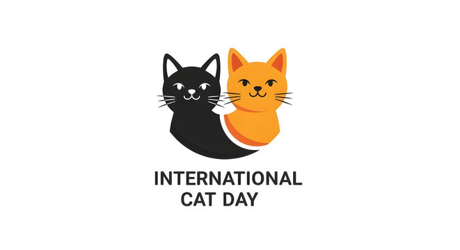 Celebrate International Cat Day with cute black and orange cats