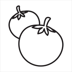 Tomato icon outlline vector