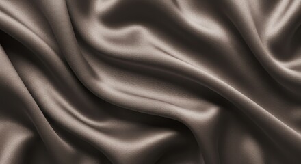 Fototapeta premium Elegant Taupe Silk Fabric Drape: Luxurious Texture for Design Projects