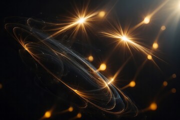 Fototapeta premium abstract of lighting for background. digital lens flare in dark background