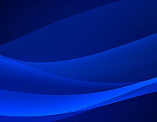 Obraz premium Abstract blue background with flowing, dynamic wave lines and gradient effects. Modern graphic design for technology, business, or tranquil themes.