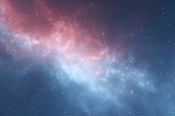 Obraz premium Swirling cosmic clouds blend in hues of blue and pink, creating