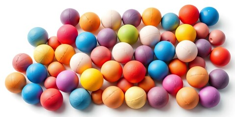 Collection of colorful balls isolated on white,  artwork,  graphic