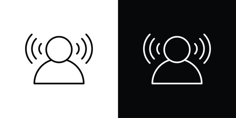 Influencer icon art Illustrations. premium line icons