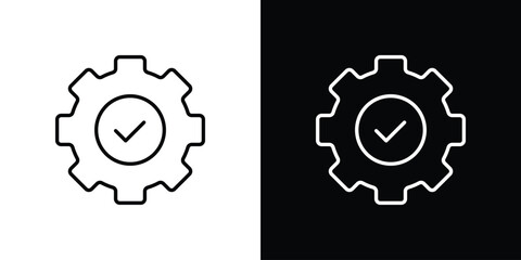 Execution icon art Illustrations. premium line icons