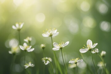 spring light green blur background, glowing blurred design, summer background for design wallpaper