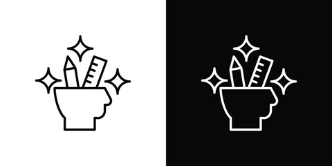 Creativity icon art Illustrations. premium line icons