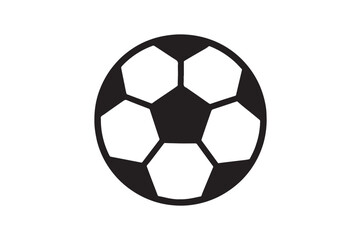 Fototapeta premium Soccer Ball icon silhouette vector with white background