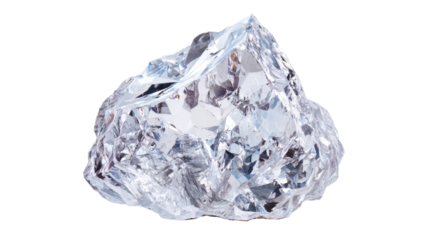 A large, irregular, crystalline, reflective object