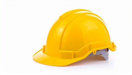 Bright yellow construction helmet on a white background—symbolizing safety, labor, and the dignity of built environments.