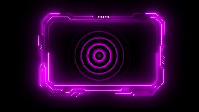 HUD, UI, GUI futuristic user interface screen animation. High tech screen for video game. Sci-fi concept design. Callouts title. 4k video animation