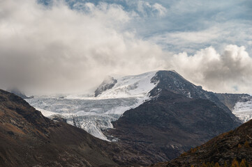 autumnal landscape inside Forni&rsquo;s Glacier Valley, Santa Caterina Valfurva, Bormio, Sondrio