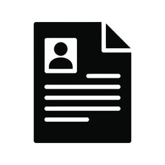 Resume document icon cv profile page job application candidate information employee profile