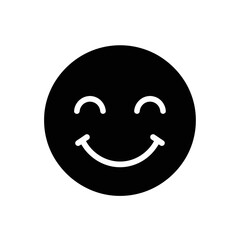 Fototapeta premium Vector art of happy face, isolated on white background