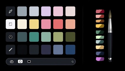 Color palette app interface