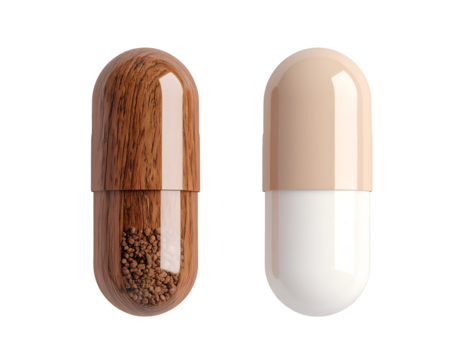 Wooden Capsule 3D Render