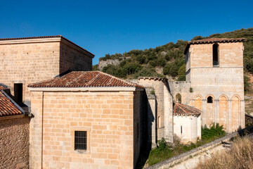 Obraz premium The historic Monastery of San Pedro de Arlanza in Burgos, Spain.