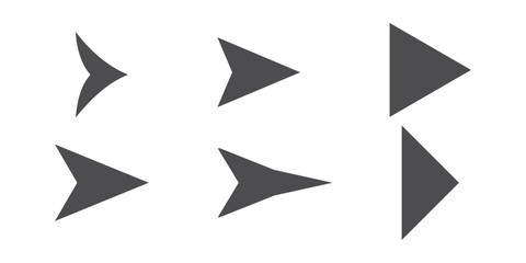 Arrow icon set cursor arrow up down and symbol icons. Modern simple solid arrows collection web design, mobile apps, interface minimal flat. Vector