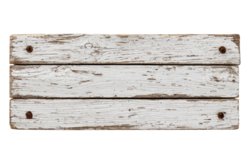 Aged, weathered, whitewashed wooden plank sign