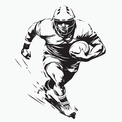 rugby player with ball