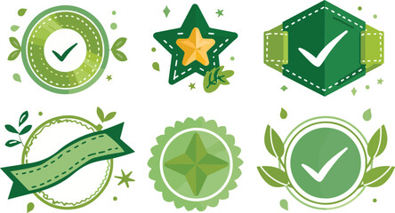 Green graphic elements collection