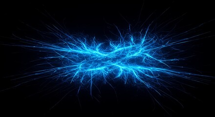 Luminous Blue Synaptic Burst: An Intricate Web of Electric Energy
