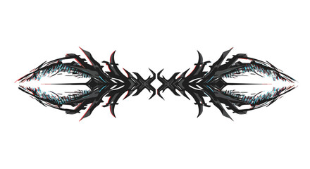 Vector Illustration Abstract Symmetrical Eyes in Modern Style with Monochrome and Accent Colors