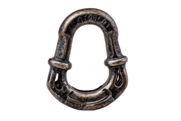 Ornate,  bronze-toned  metal  ring/loop,  detailed  design