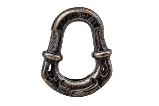 Ornate,  bronze-toned  metal  ring/loop,  detailed  design