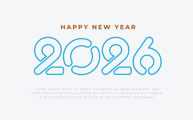Happy new year 2026 celebration - best wishes 2026 - vector for poster, banner, greeting and new year 2026 