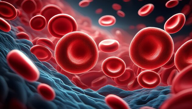3d electron microscopic view of red blood cells