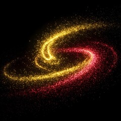 Generative AI, Abstract image of firework particles spiraling in motion