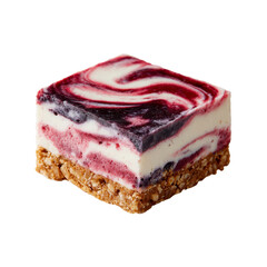 Delicious Swirled Berry Cheesecake Bar on Oat Crumble Base