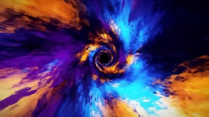 Abstract swirling colors in a vortex - Powered by Adobe
