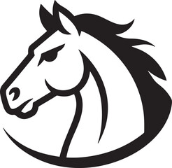 Elegant Horse Head Silhouette Vector Illustration for Equine Enthusiasts and Animal Lovers Design Projects