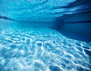 Naklejka premium light blue water ripples in swimming pool