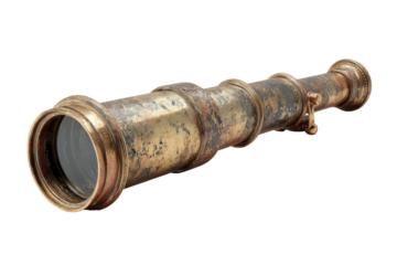 Antique brass telescope, aged patina
