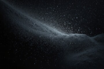 Obraz premium Falling Snow down on the black background