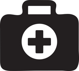 Obraz premium first aid kit icon,madical beg symbol.