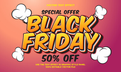 Background cartoon style black friday for promotional banner poster