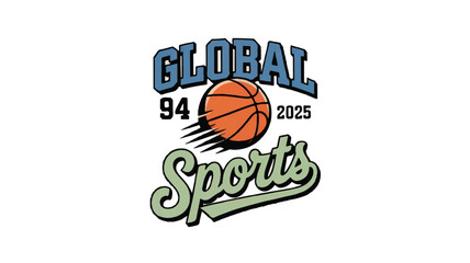 Global Sports Logo with Basketball and Year Text competition
