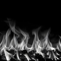 Generative AI, Abstract background image of cold flames
