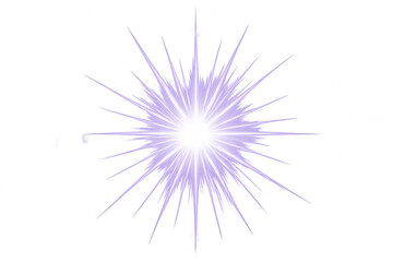 Obraz premium Bright purple starburst radiating on a transparent background, perfect for enhancing graphic design projects with a vibrant and luminous effect