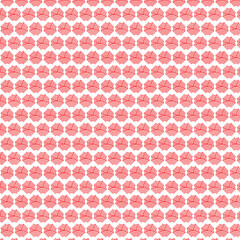 Seamless vector polka dot and heart pattern with pink retro vintage textile design
