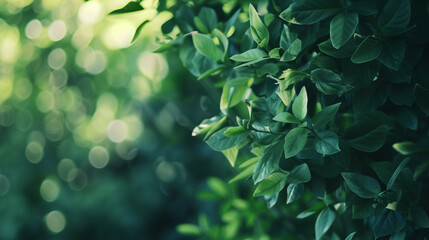 Green leaves. Nature of green leaf in garden at summer.
