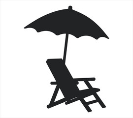 High-Quality Vector Beach Chair Scene